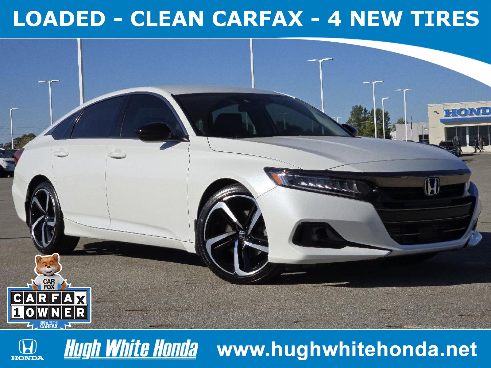 Used, 2021 Honda Accord Sport Special Edition, White, P0732