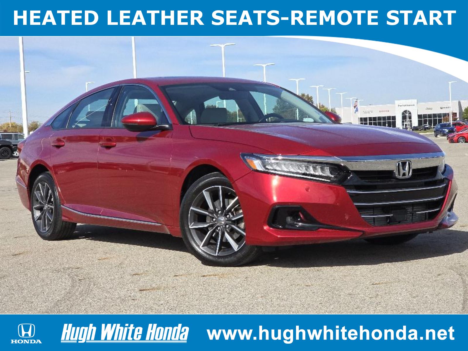 Used, 2021 Honda Accord EX-L, Red, P0756