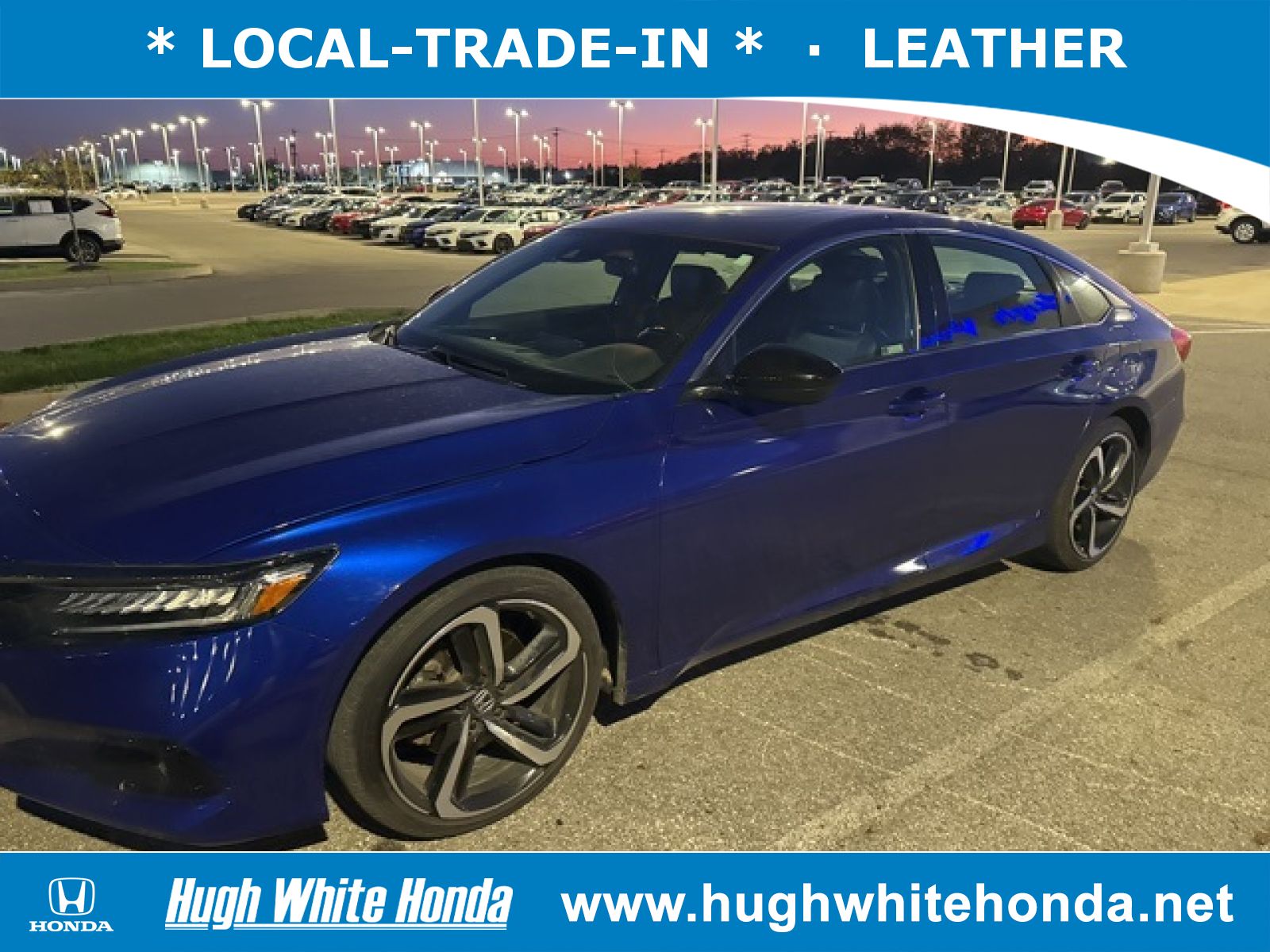 Used, 2021 Honda Accord Sport 2.0T, Blue, 14247