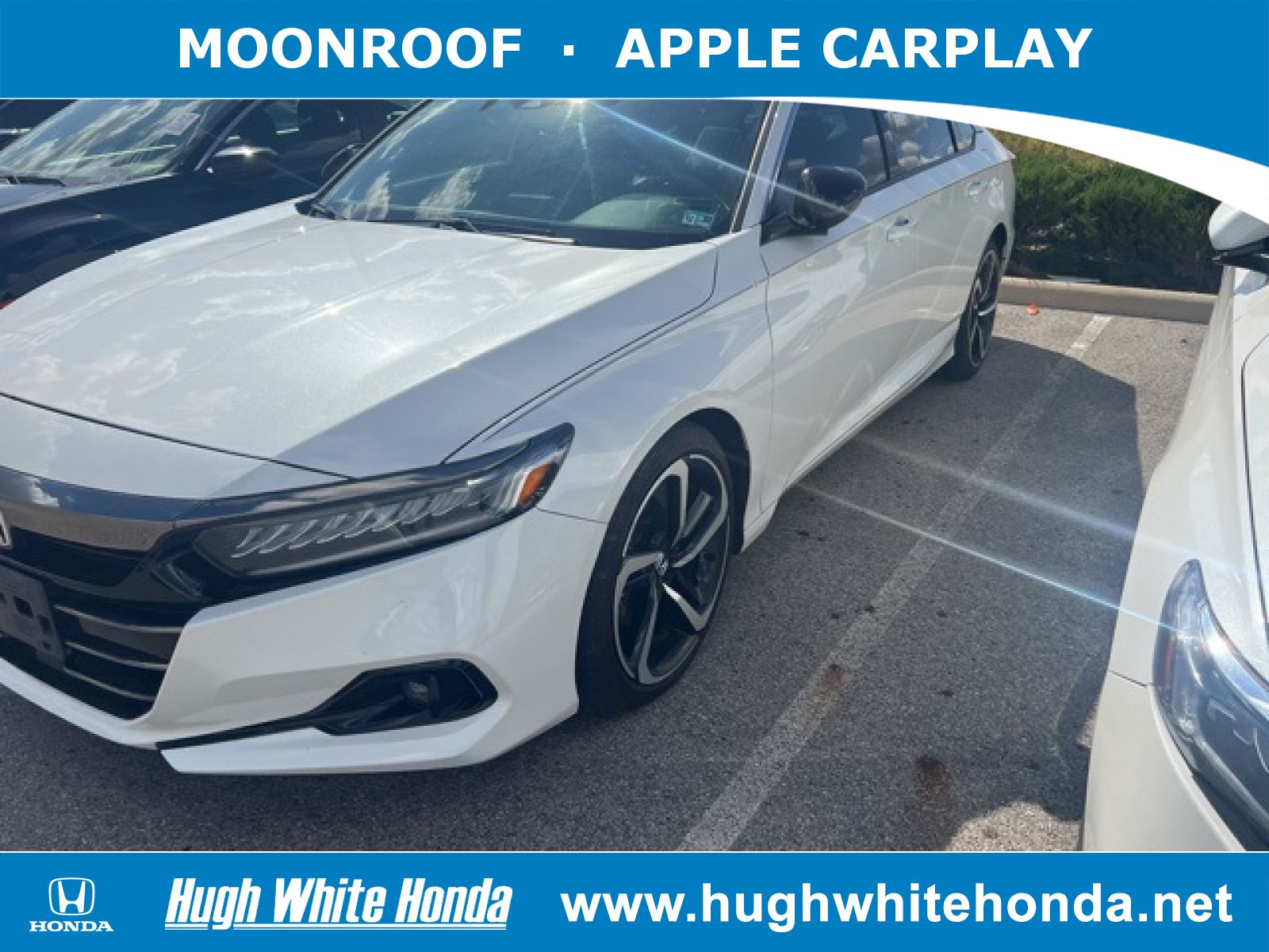 Used, 2021 Honda Accord Sport 2.0T, White, P0735-1