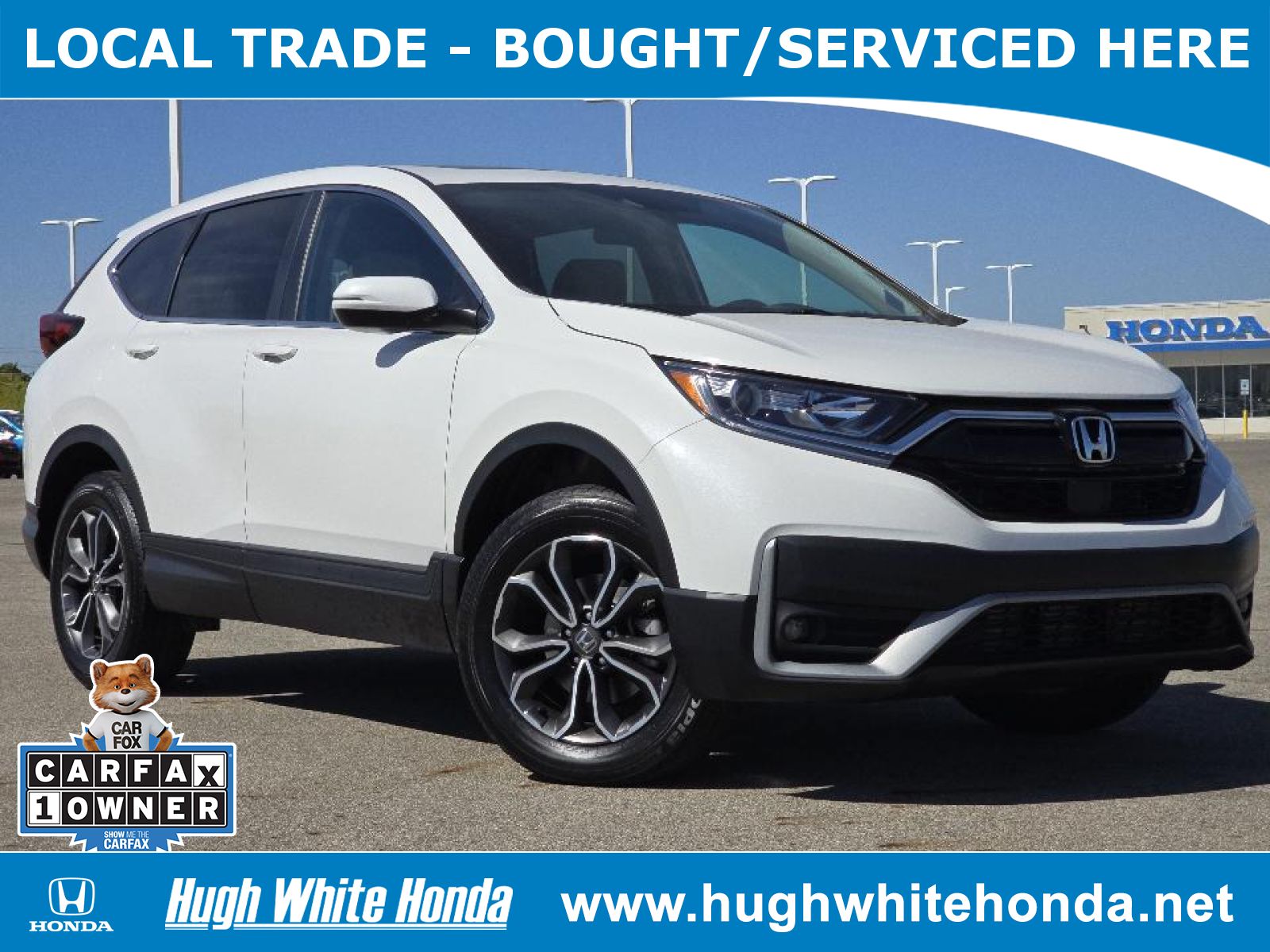 Used, 2021 Honda CR-V AWD EX-L, White, G1359A-1