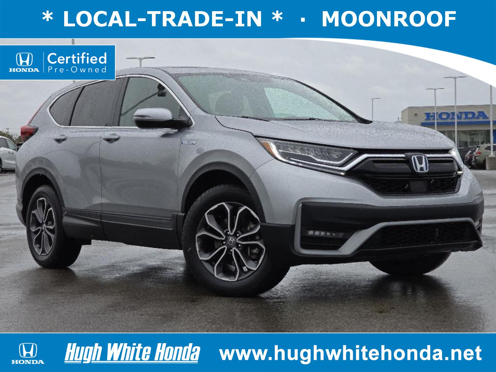 Used, 2021 Honda CR-V Hybrid Hybrid EX-L, Silver, G1682A-1