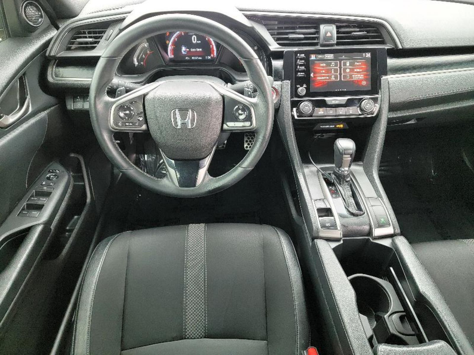 Used, 2021 Honda Civic Hatchback Sport, Silver, G0343A-18