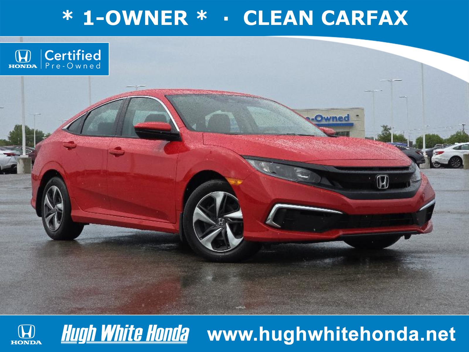 Certified, 2021 Honda Civic LX, Red, P0631-1