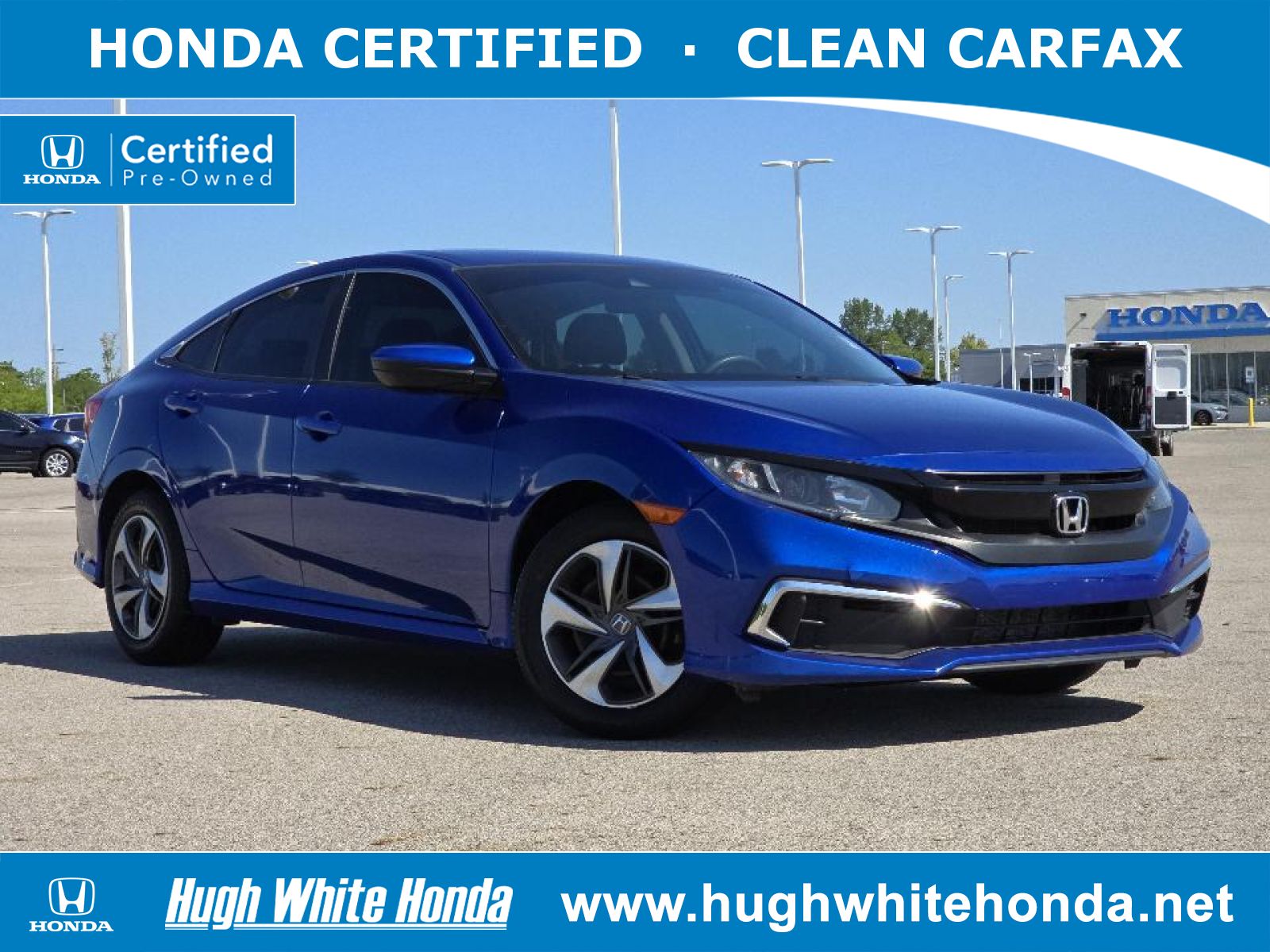 Certified, 2021 Honda Civic LX, Blue, P0632-1