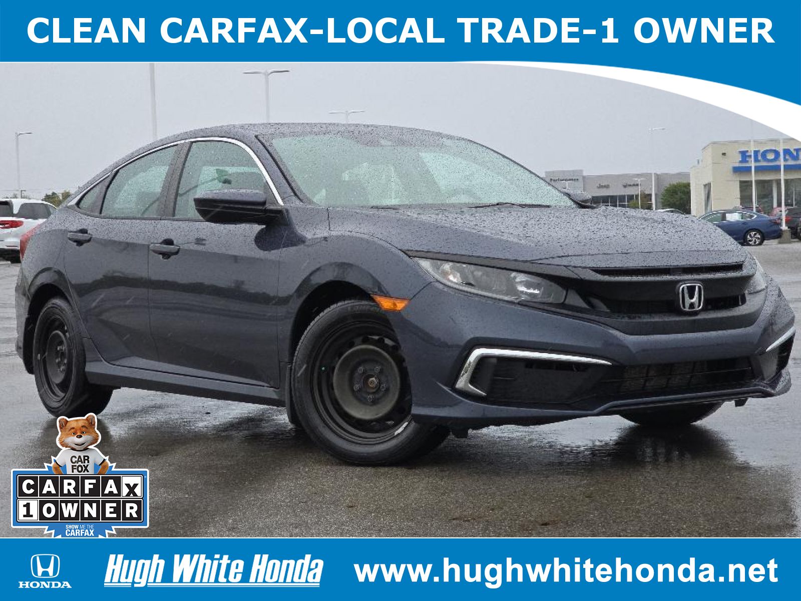 Used, 2021 Honda Civic LX Sedan, Blue, P0723