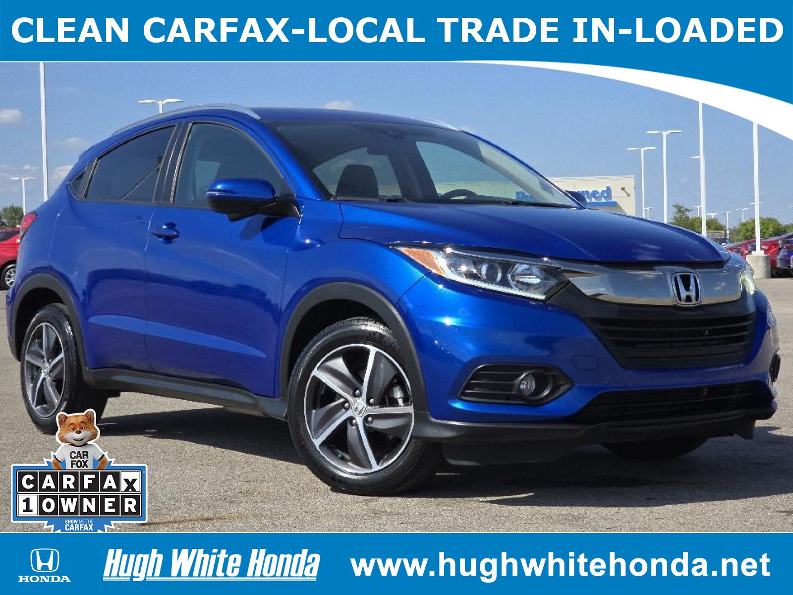 Used, 2021 Honda HR-V 2WD EX, Blue, G0929A