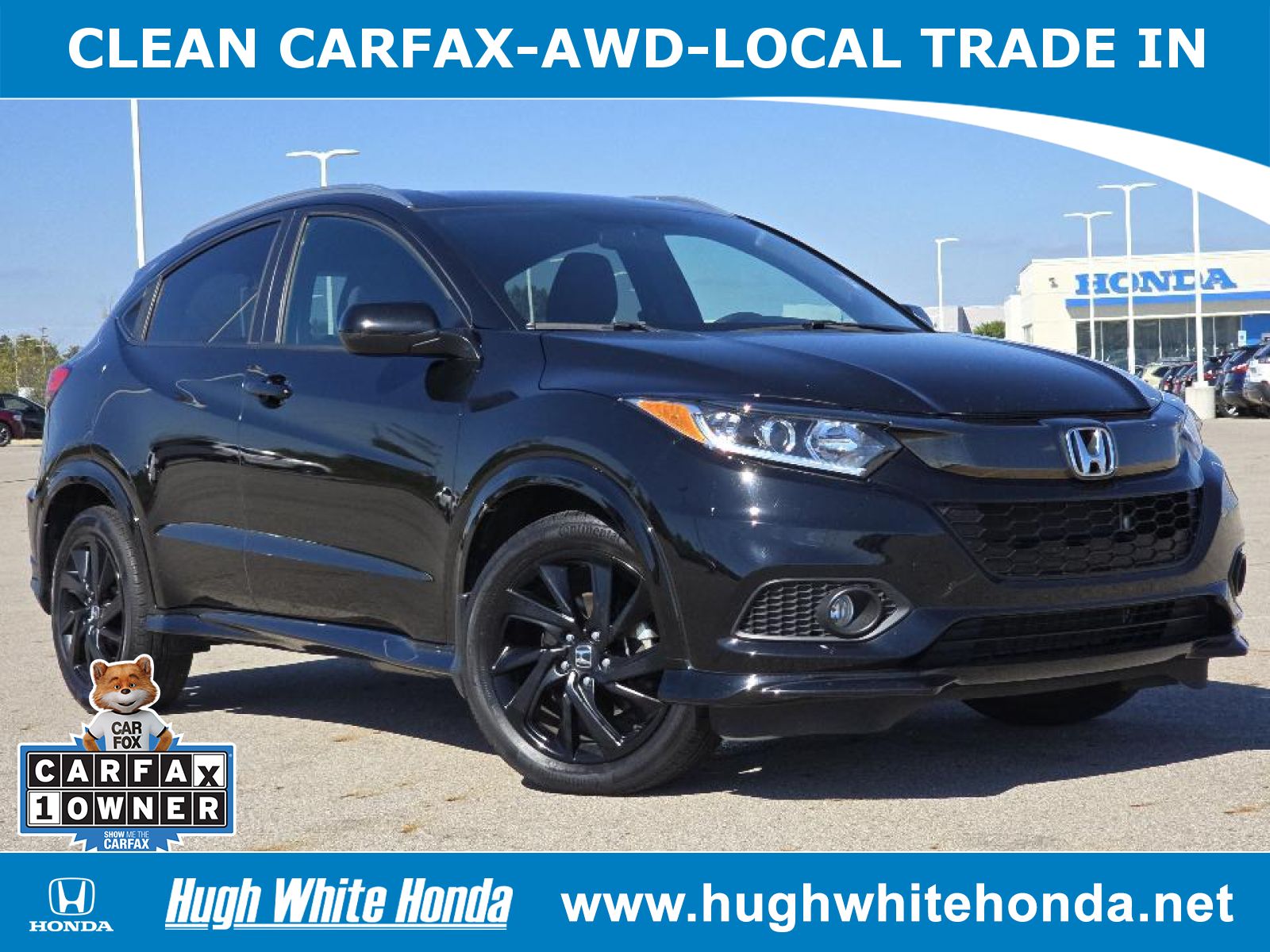 Used, 2021 Honda HR-V AWD Sport, Black, G1706A