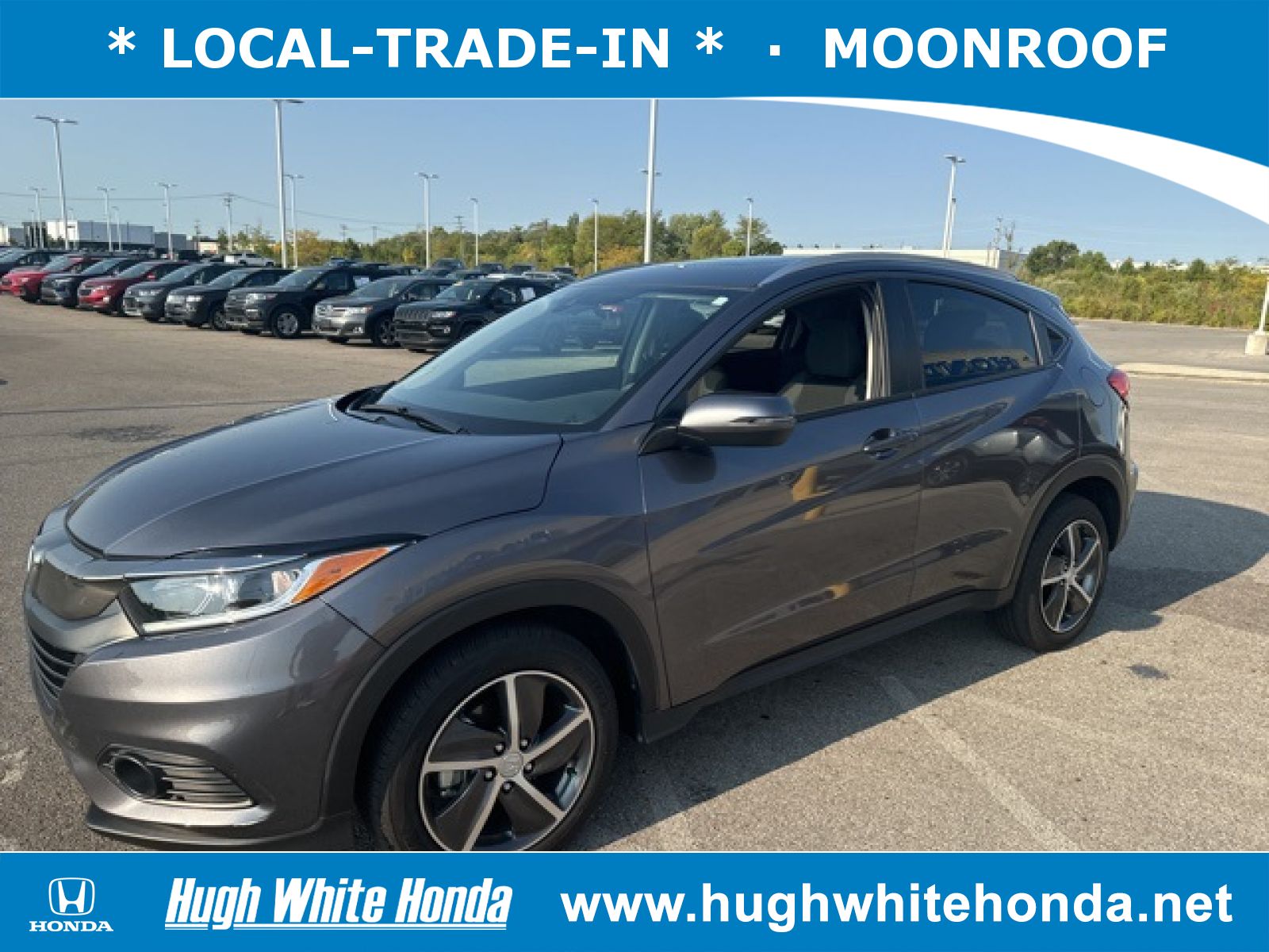 Used, 2021 Honda HR-V AWD EX, Gray, 14205