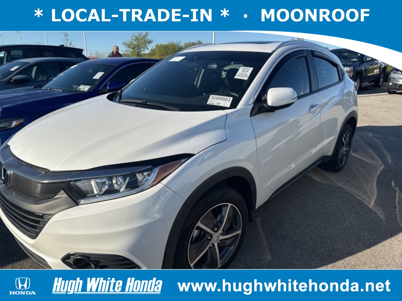 Used, 2021 Honda HR-V AWD EX-L, White, P0740