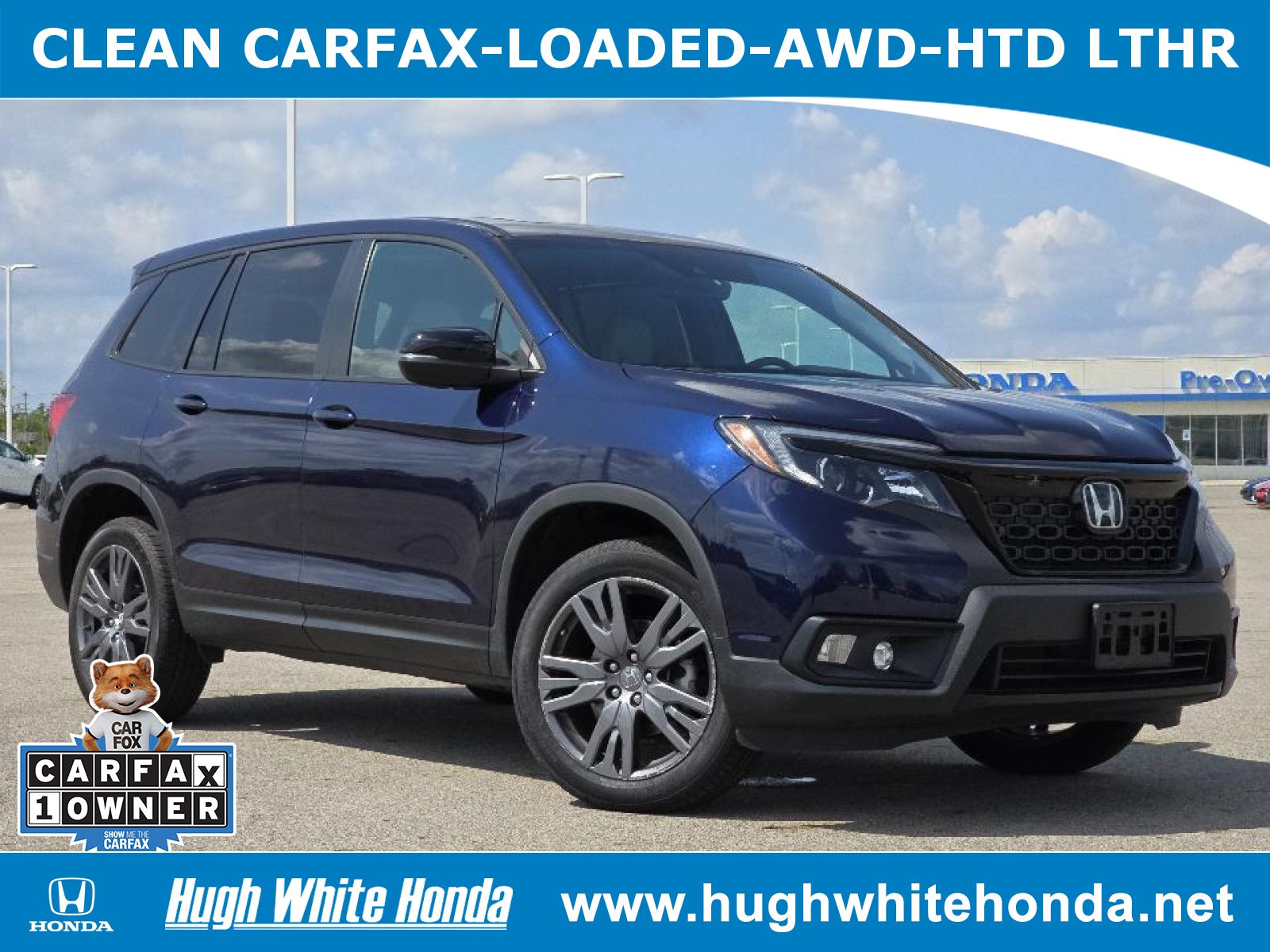 Used, 2021 Honda Passport AWD EX-L, Blue, P0654