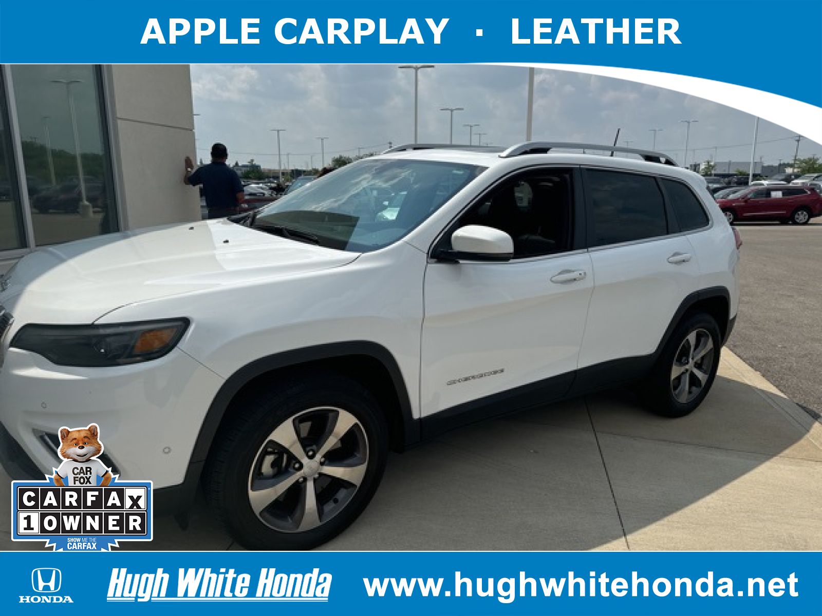 Used, 2021 Jeep Cherokee Limited, White, 13935A