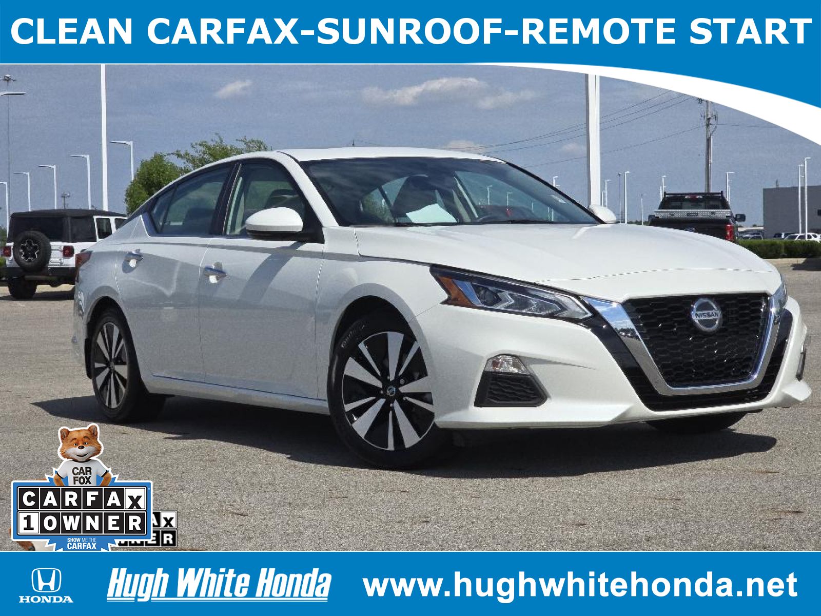 Used, 2021 Nissan Altima 2.5 SV, White, G0980A-1