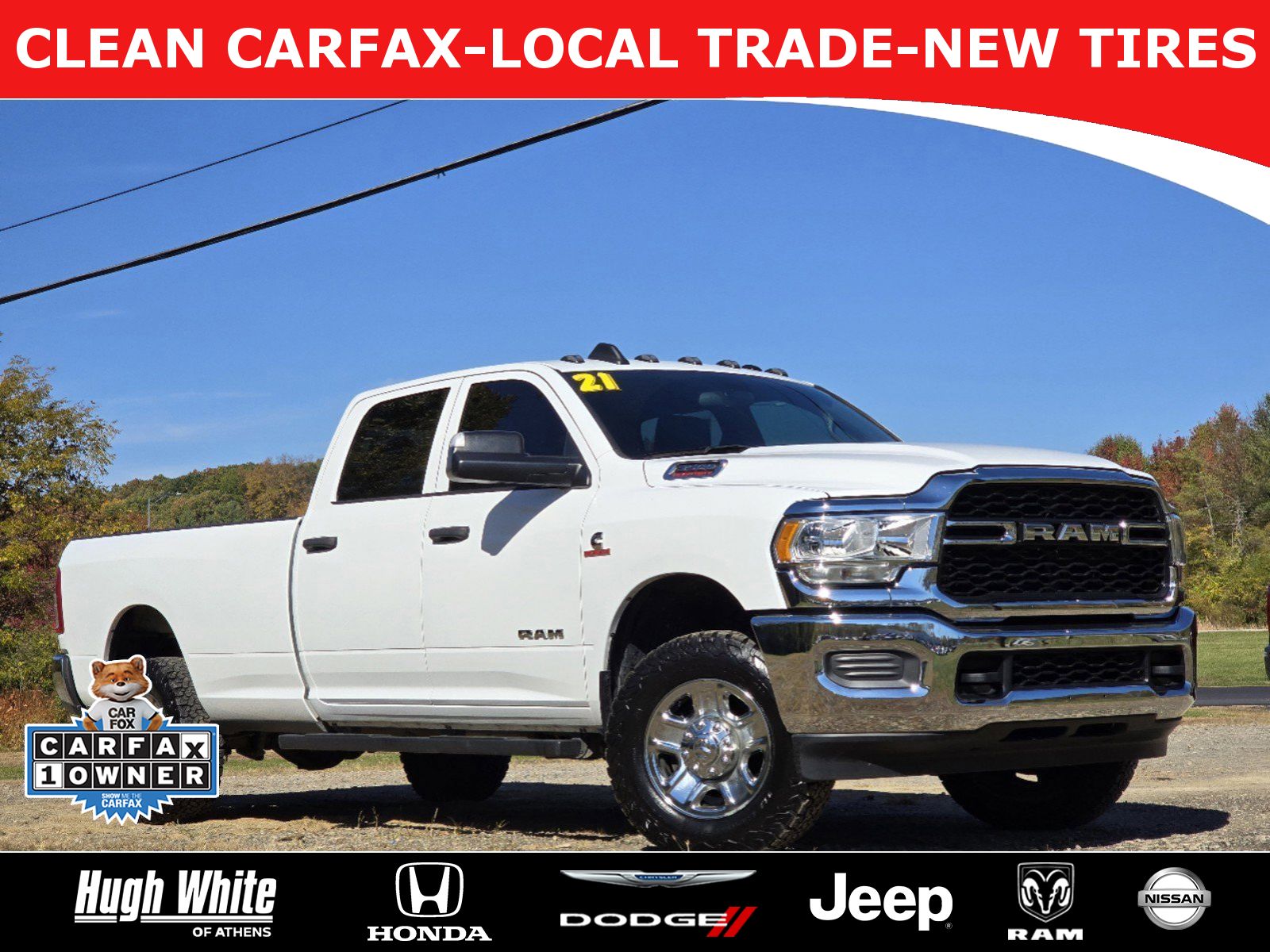 Used, 2021 Ram 3500 Tradesman, White, 42241981