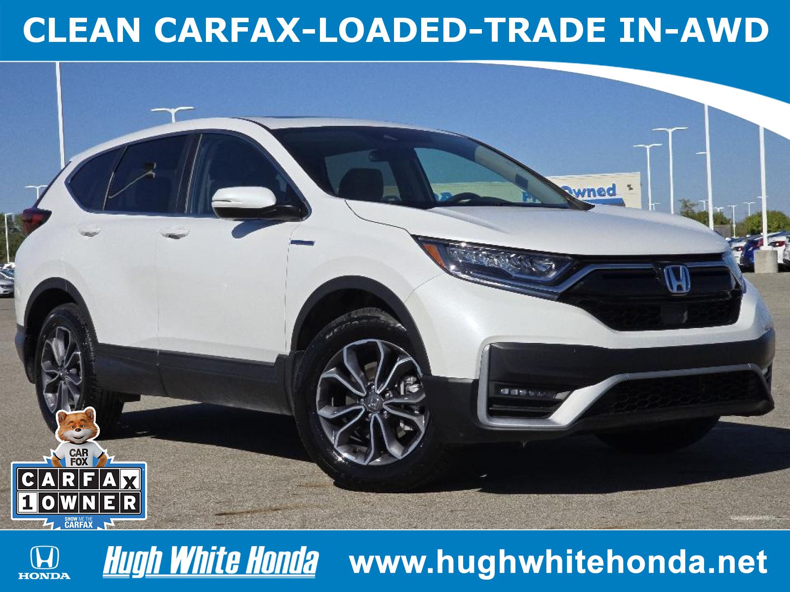 Used, 2022 Honda CR-V Hybrid Hybrid EX, White, G1793A