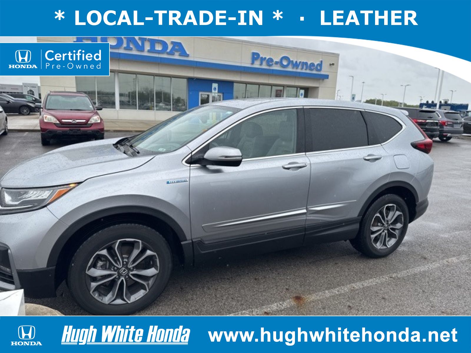 Certified, 2022 Honda CR-V Hybrid Hybrid EX-L, Silver, G1151A-1