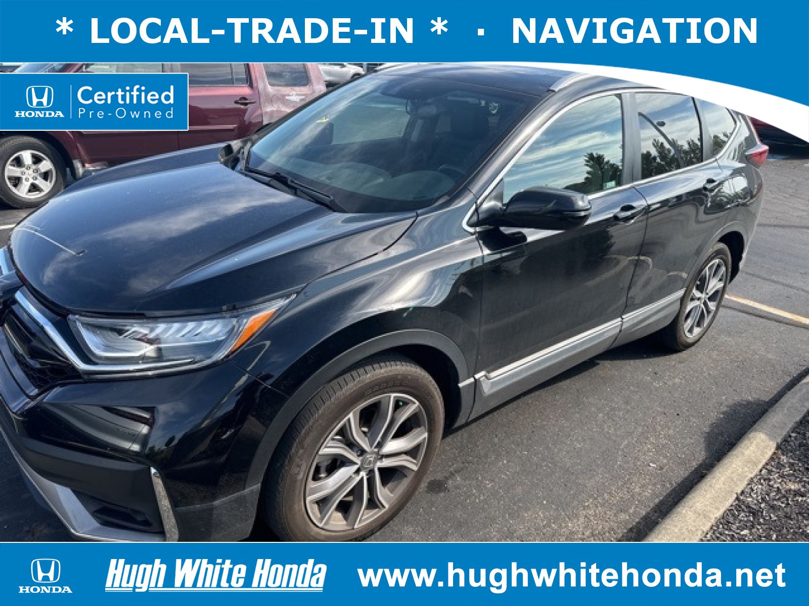 Certified, 2022 Honda CR-V AWD Touring, Black, G1665A-1