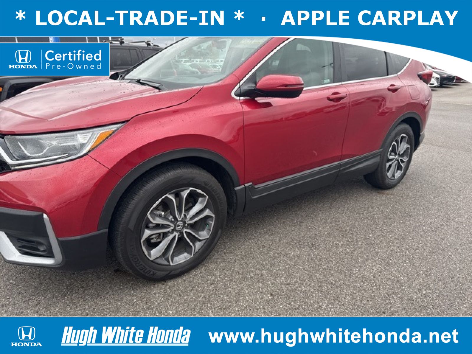 Certified, 2022 Honda CR-V 2WD EX, Red, G1994A