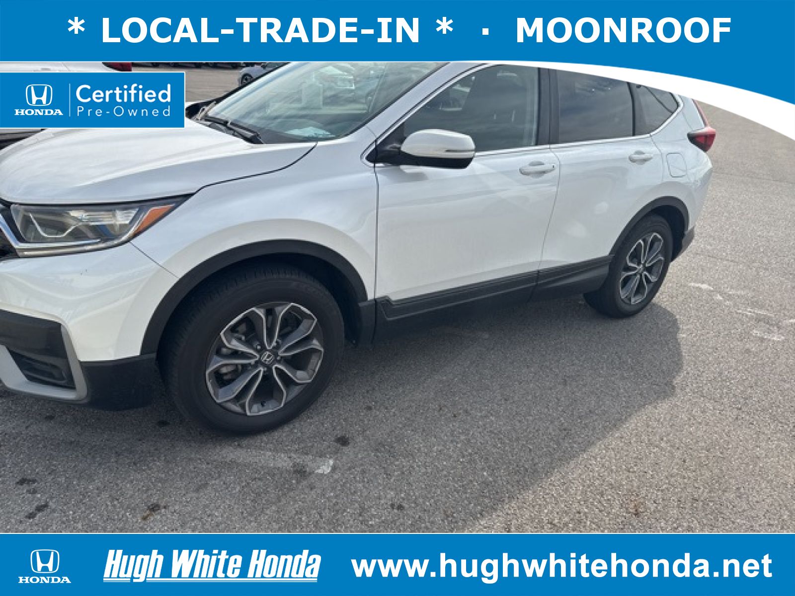 Certified, 2022 Honda CR-V AWD EX, White, G2038A