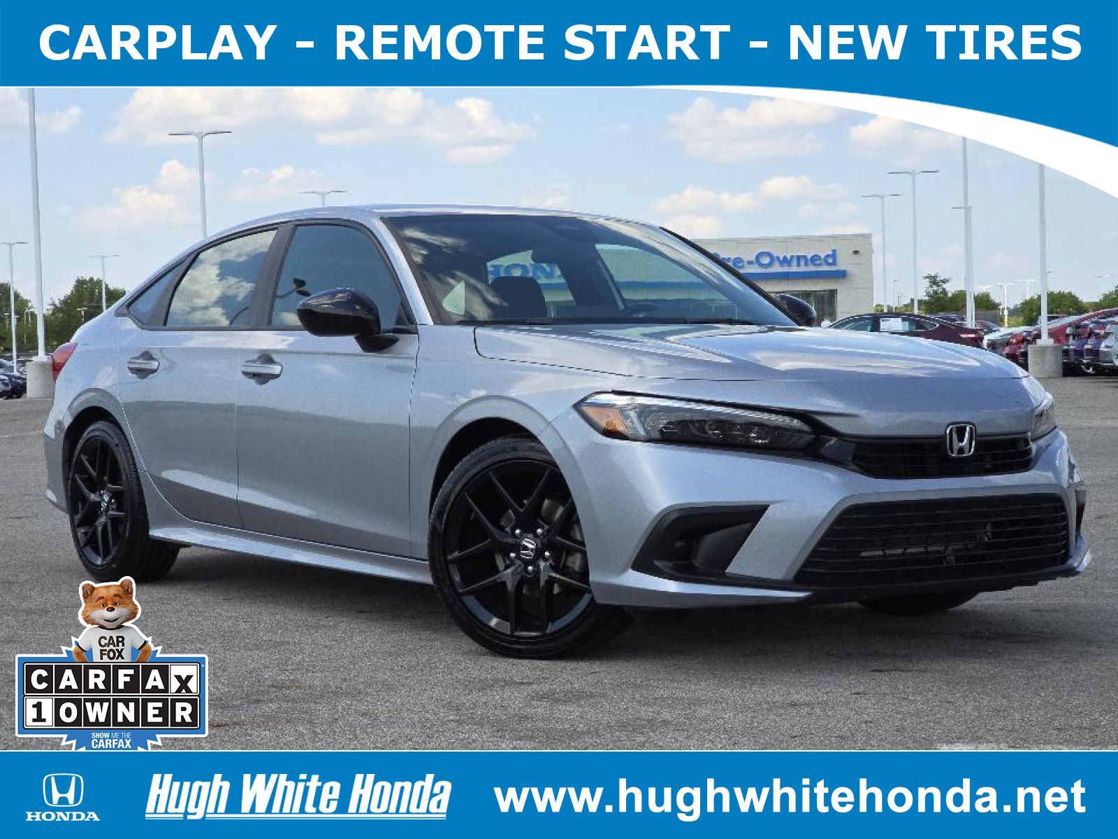 Used, 2022 Honda Civic Sport Sedan, Gray, P0680