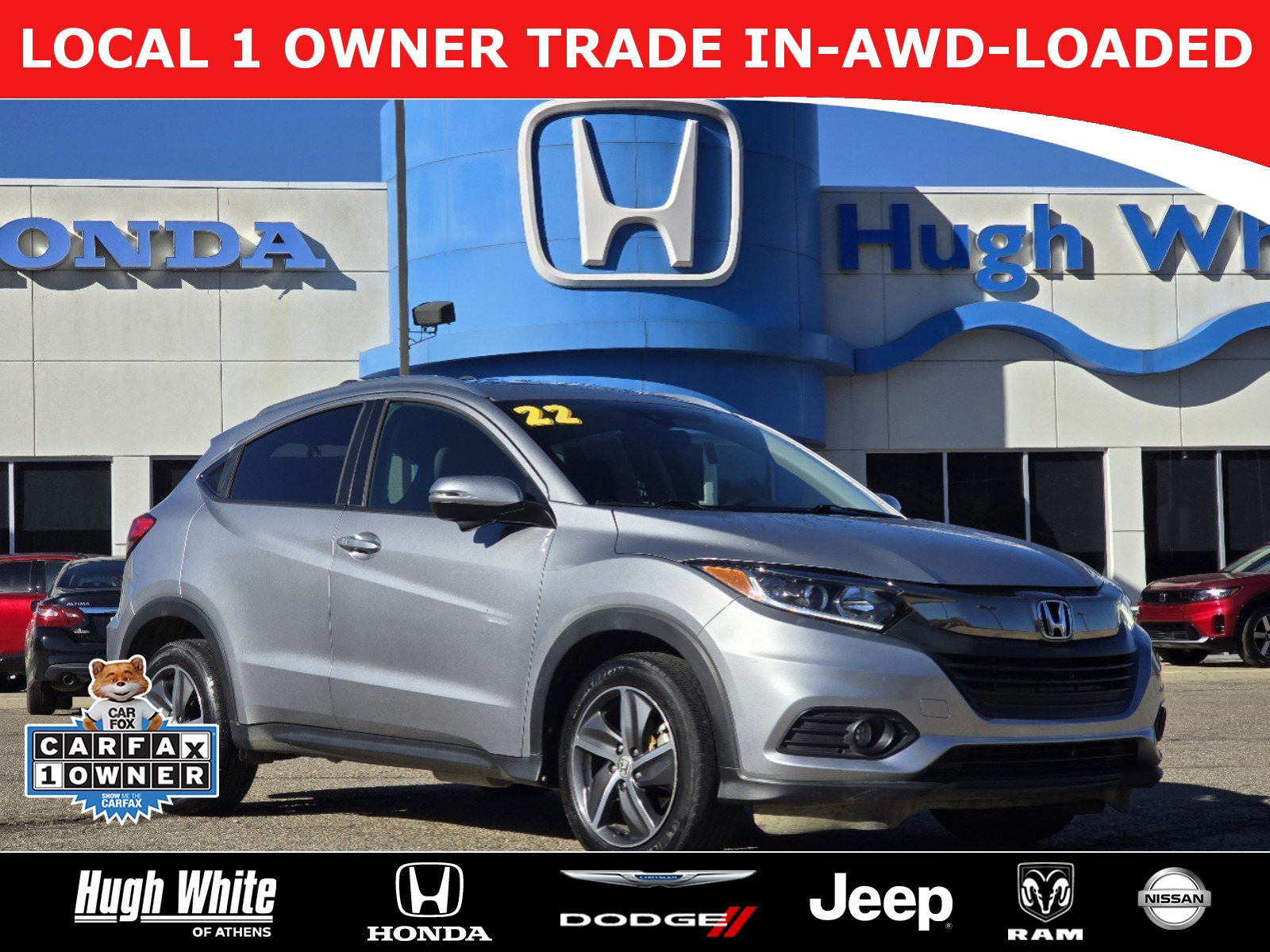 Used, 2022 Honda HR-V EX, Silver, 42250301