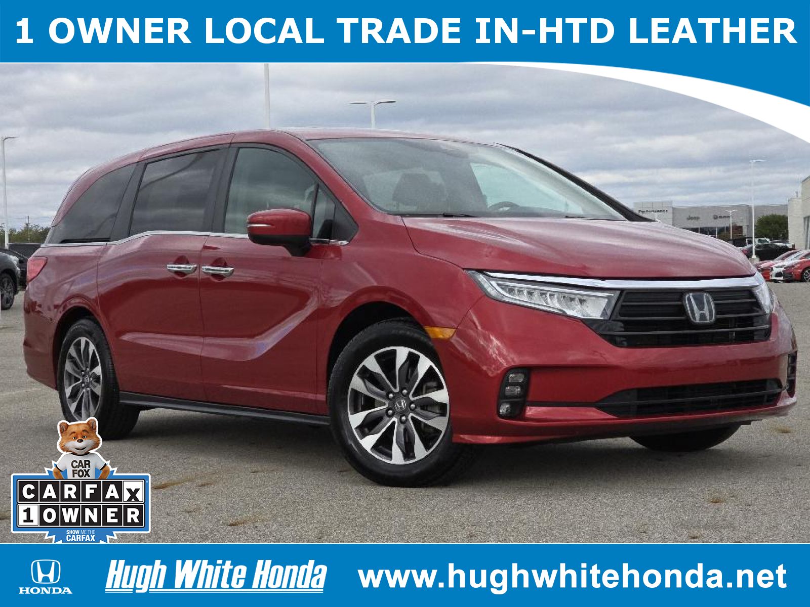 Used, 2022 Honda Odyssey EX-L, Red, G1770A-1