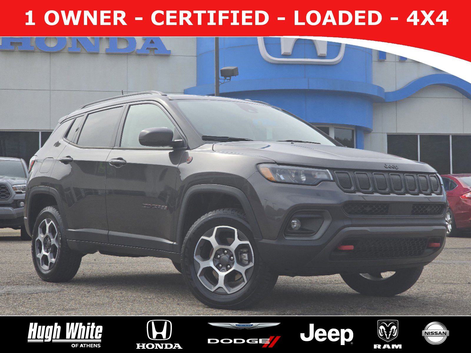 Certified, 2022 Jeep Compass Trailhawk, Gray, 42241081