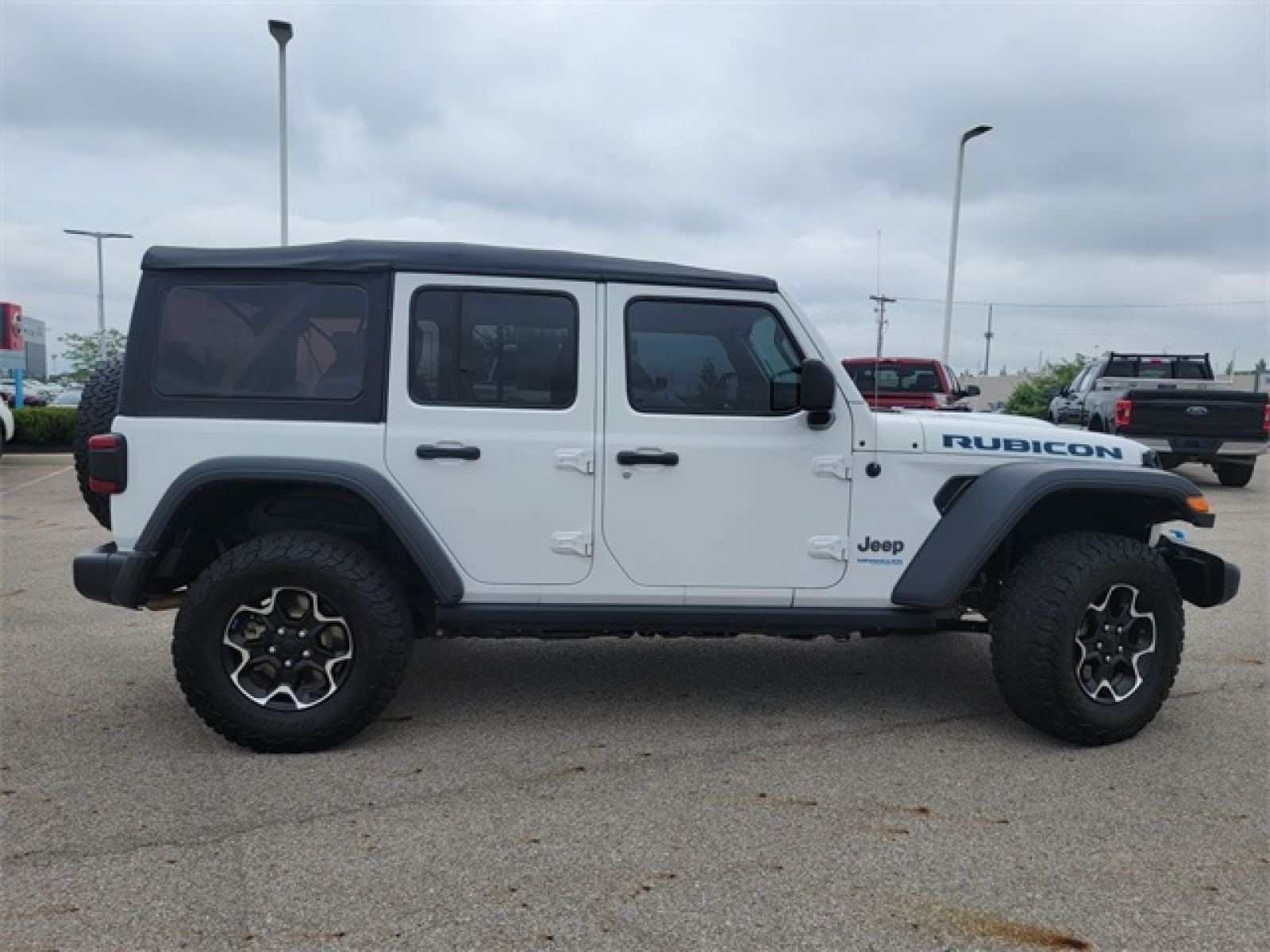 Used, 2022 Jeep Wrangler Unlimited Rubicon 4xe, White, 14081-2