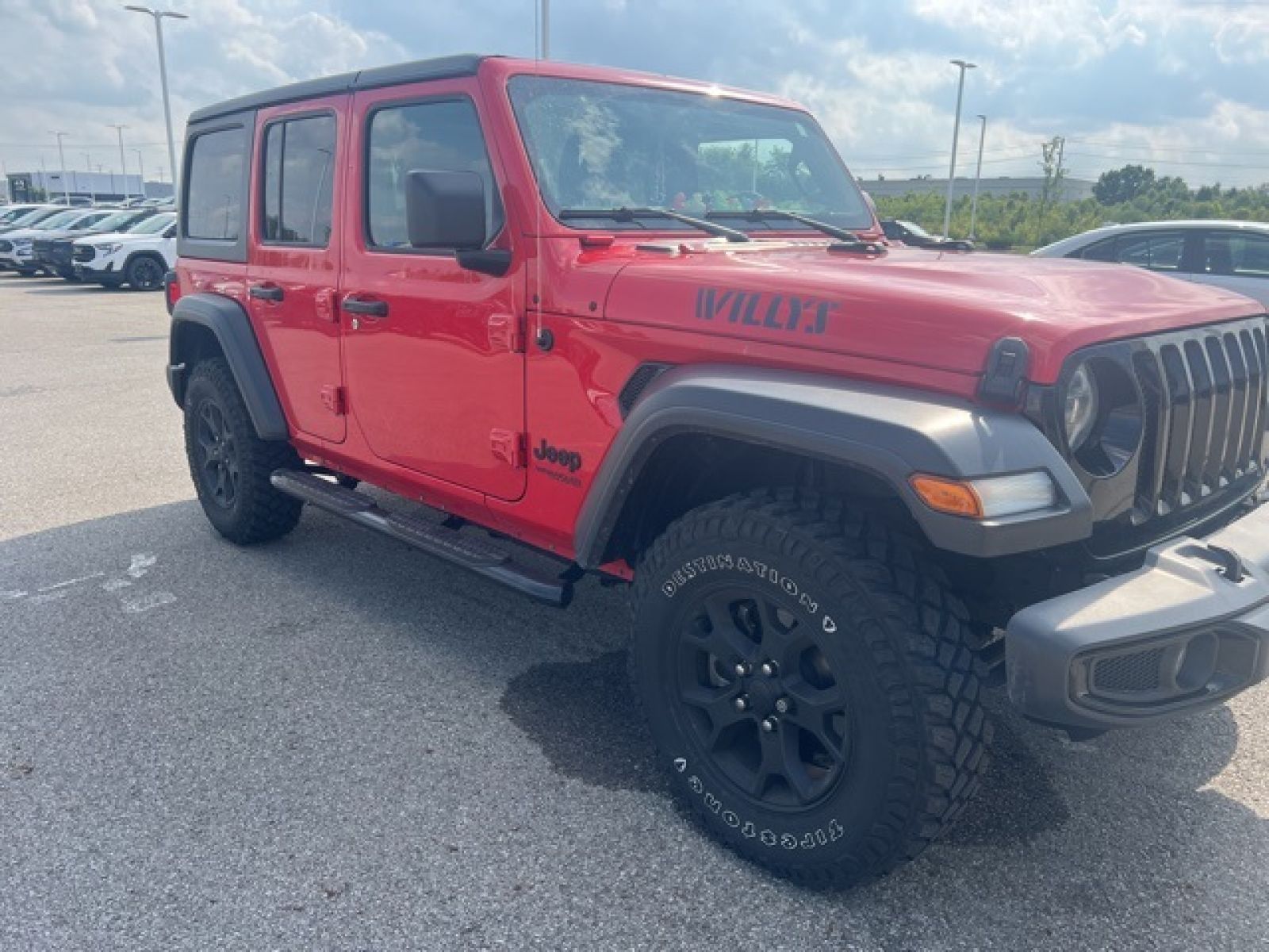 Used, 2022 Jeep Wrangler Unlimited Willys, Red, G0826A-2