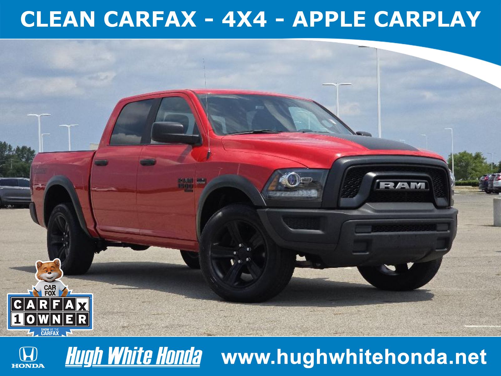 Used, 2022 Ram 1500 Classic Warlock, Red, P0642-1