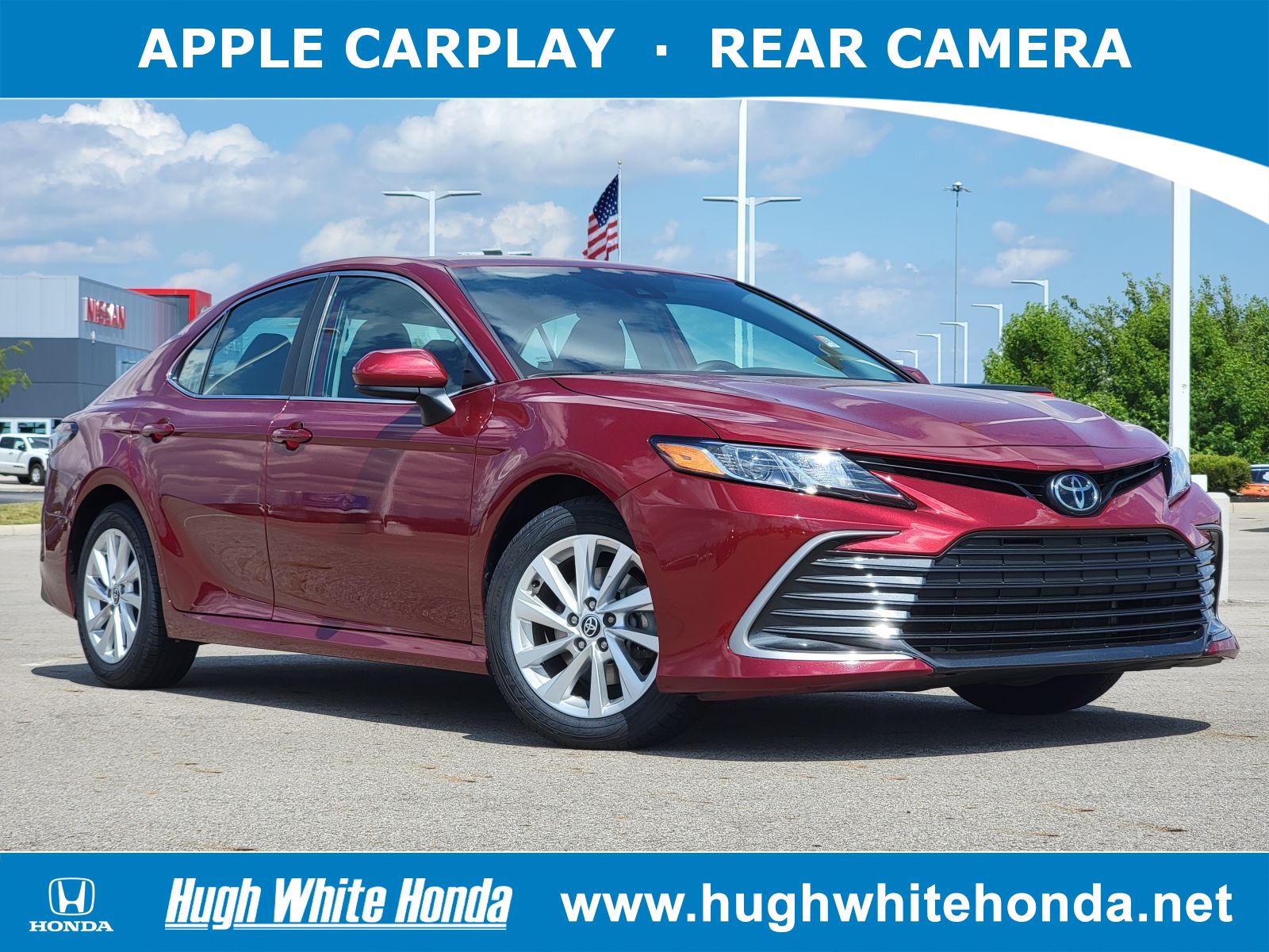 Used, 2022 Toyota Camry LE, Red, G0756B