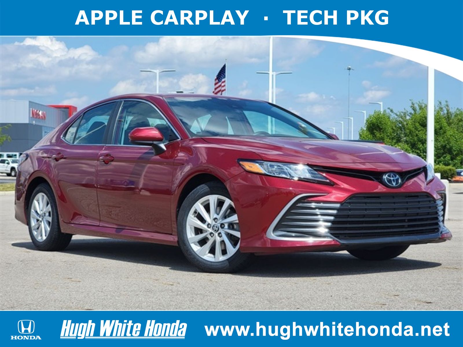 Used, 2022 Toyota Camry LE, Red, G0756B