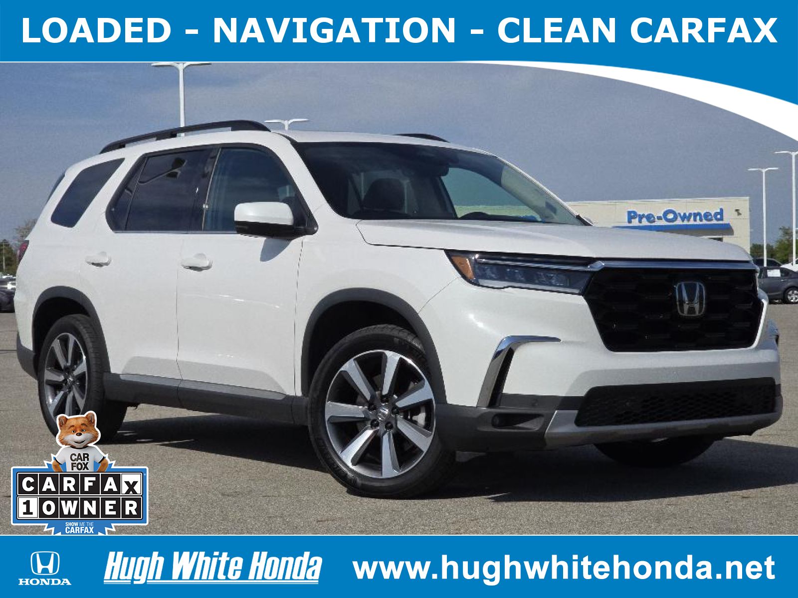 Used, 2023 Honda Pilot 2WD Touring, White, P0729