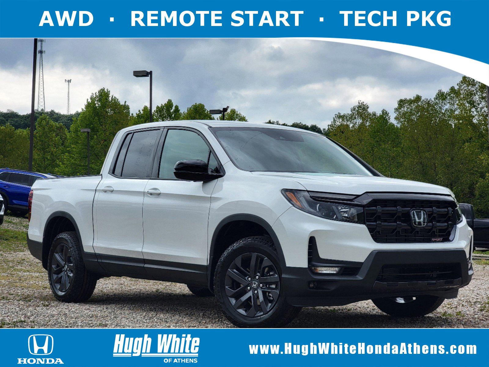 New, 2024 Honda Ridgeline Sport, White, 52248680