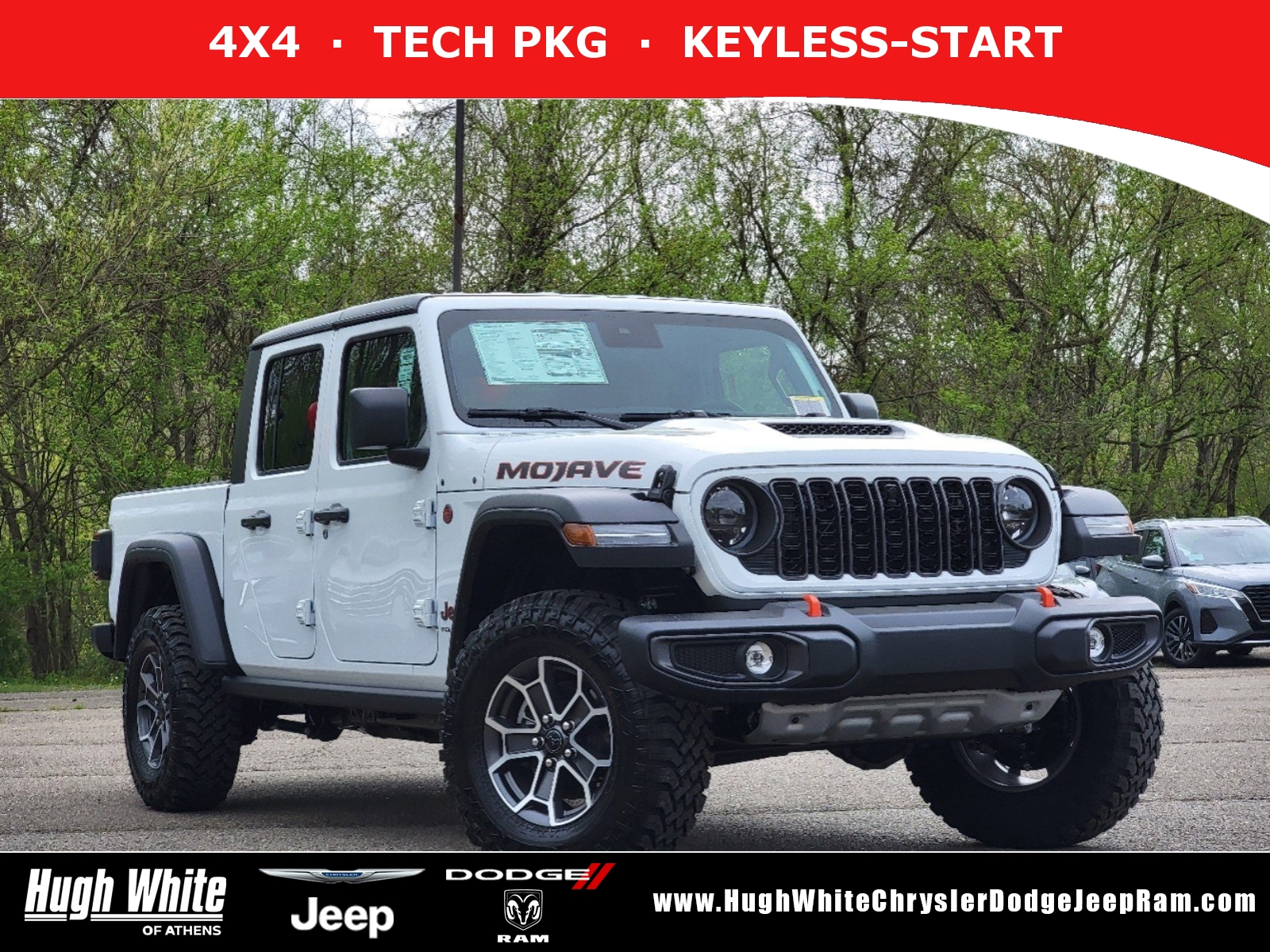 New, 2024 Jeep Gladiator Mojave, White, 42242360-1