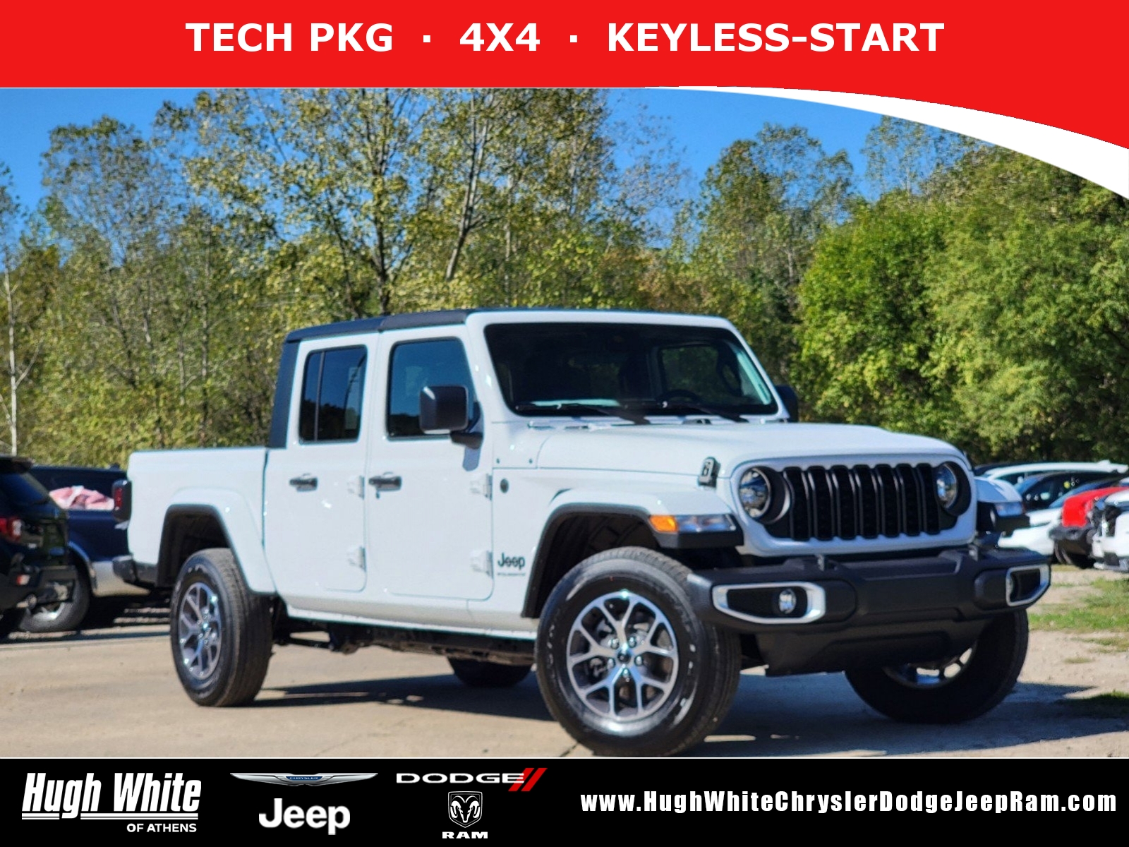 New, 2024 Jeep Gladiator Sport S, White, 42243820