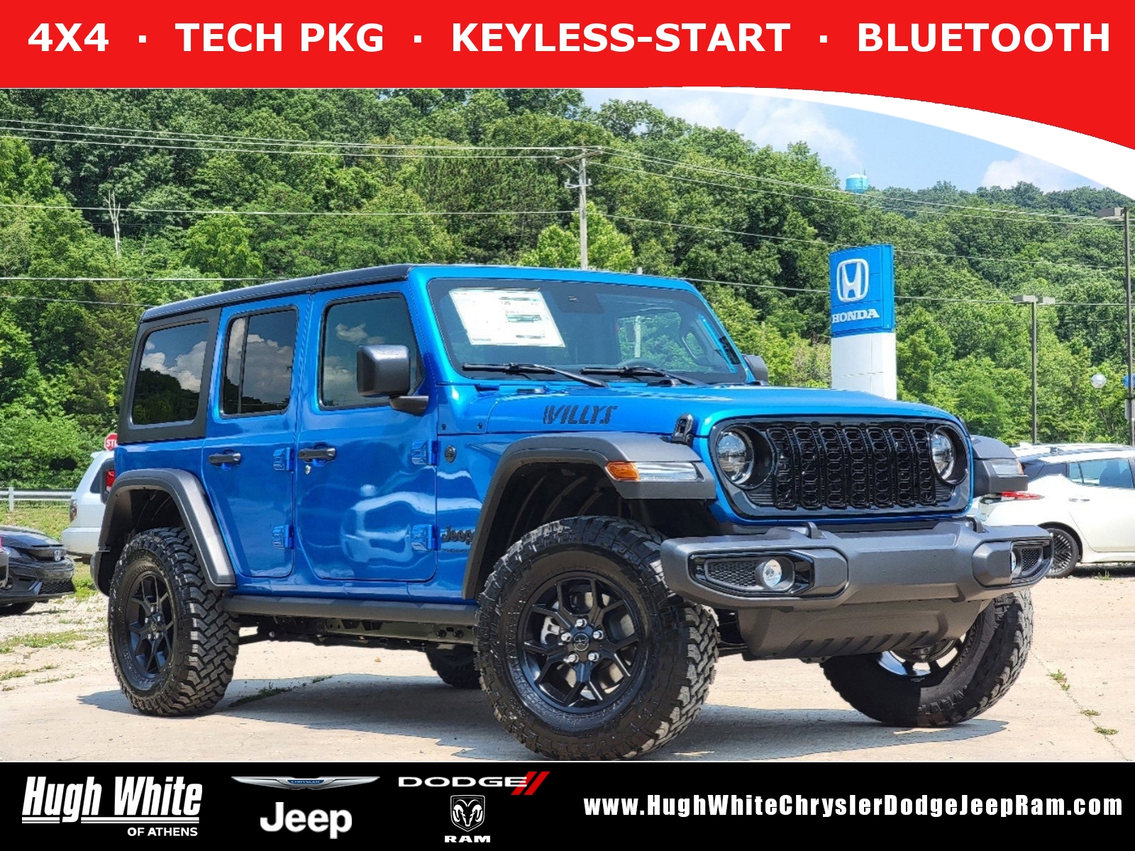 New, 2024 Jeep Wrangler Willys, Blue, 42243210