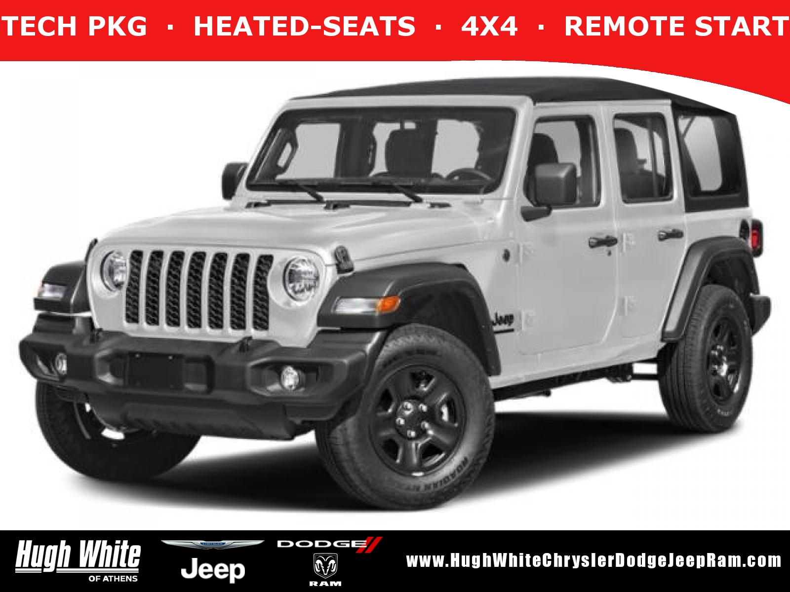 New, 2024 Jeep Wrangler Sahara, White, 42243510