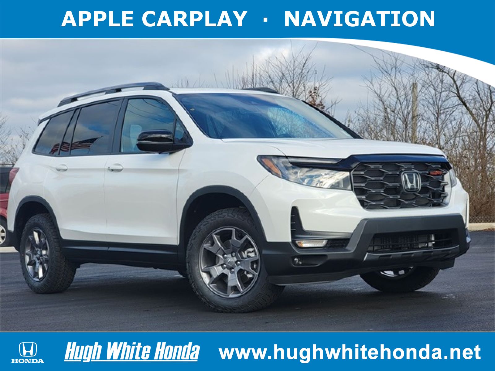 New, 2025 Honda Passport TrailSport, White, G1631-1