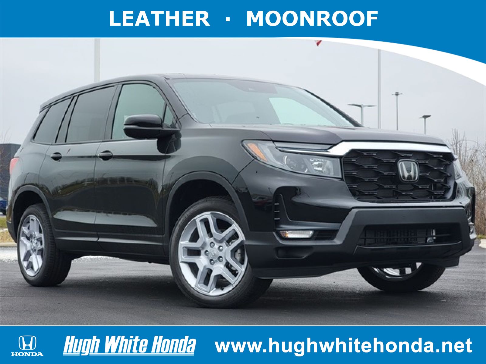 New, 2025 Honda Passport AWD EX-L, Black, G1945