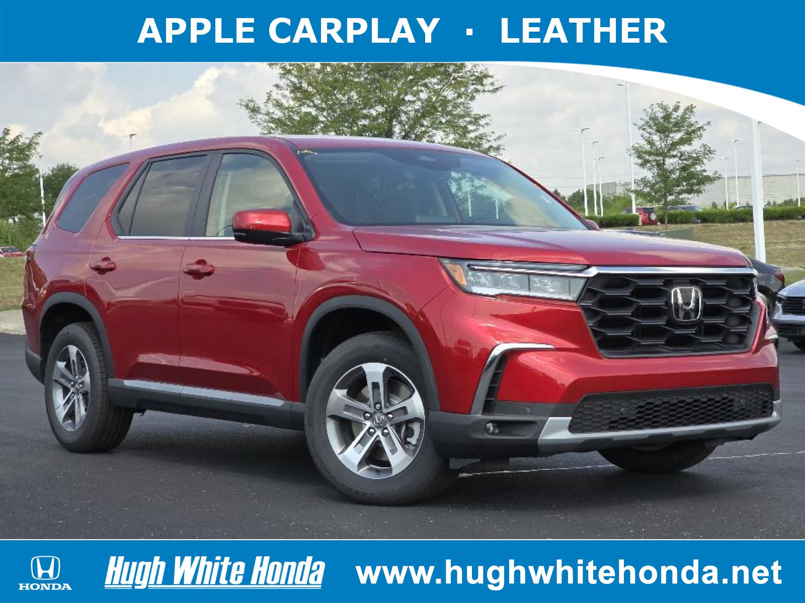 New, 2025 Honda Pilot AWD EX-L, Red, G1238-1