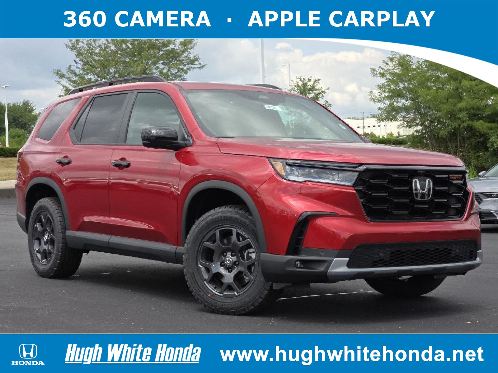 New, 2025 Honda Pilot AWD TrailSport, Red, G1312-1