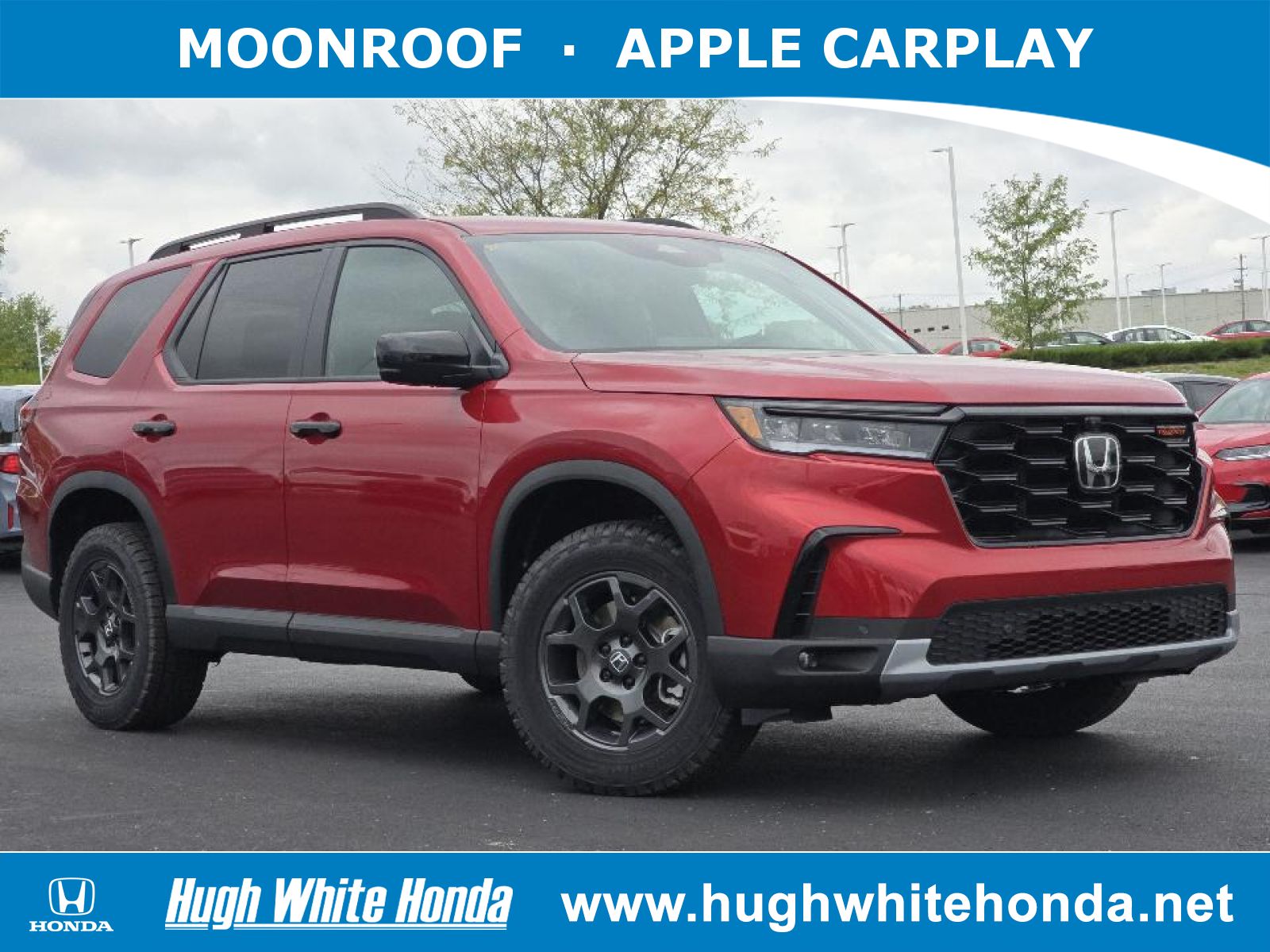 New, 2025 Honda Pilot TrailSport, Red, G1647-1