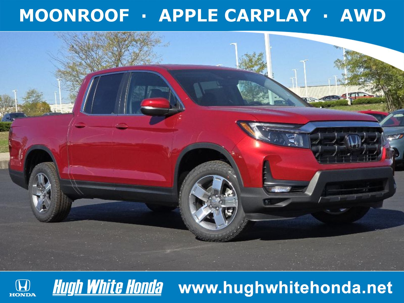 New, 2025 Honda Ridgeline RTL, Red, G1725-1