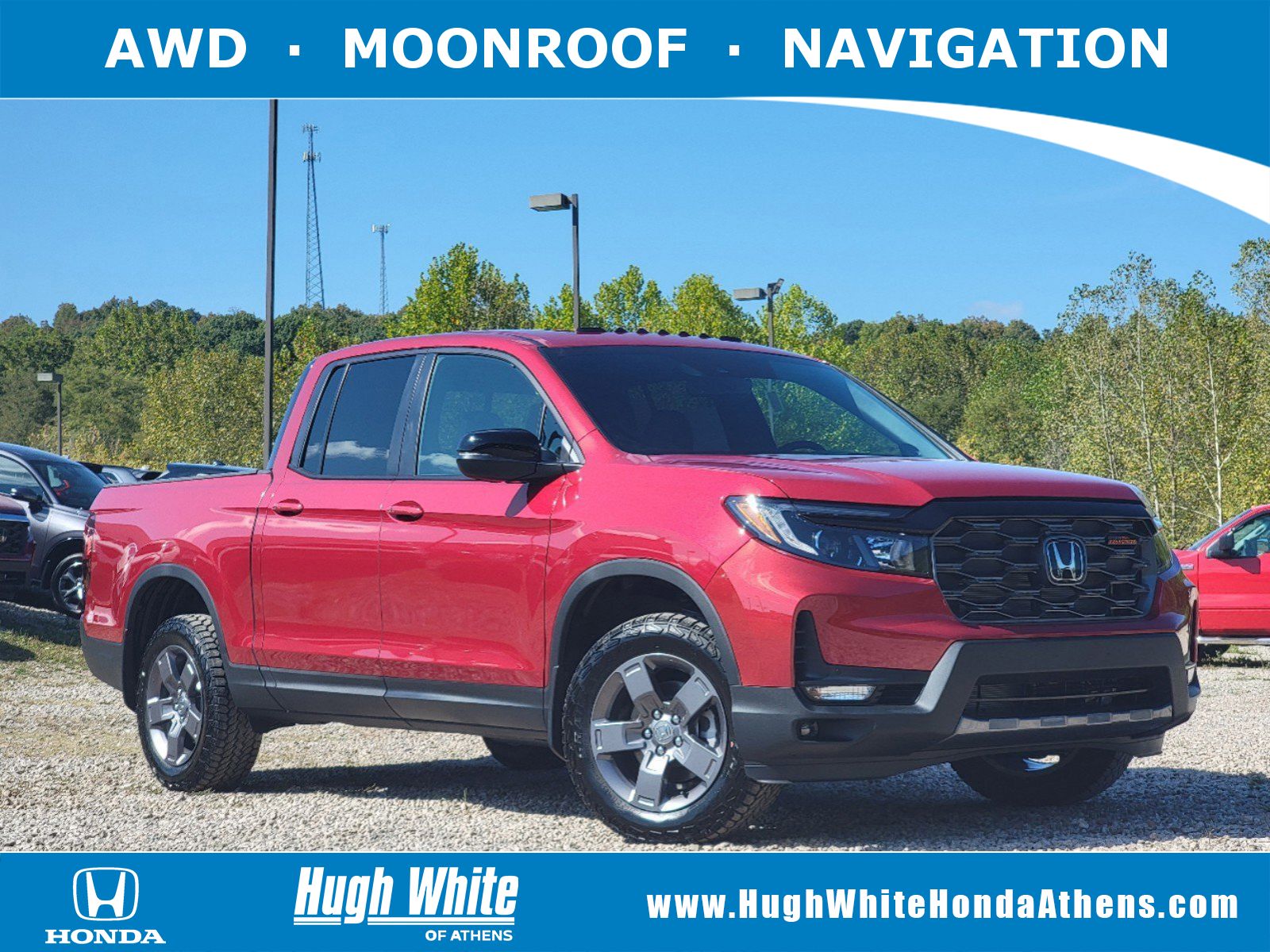 New, 2025 Honda Ridgeline TrailSport, Red, 52252690-1