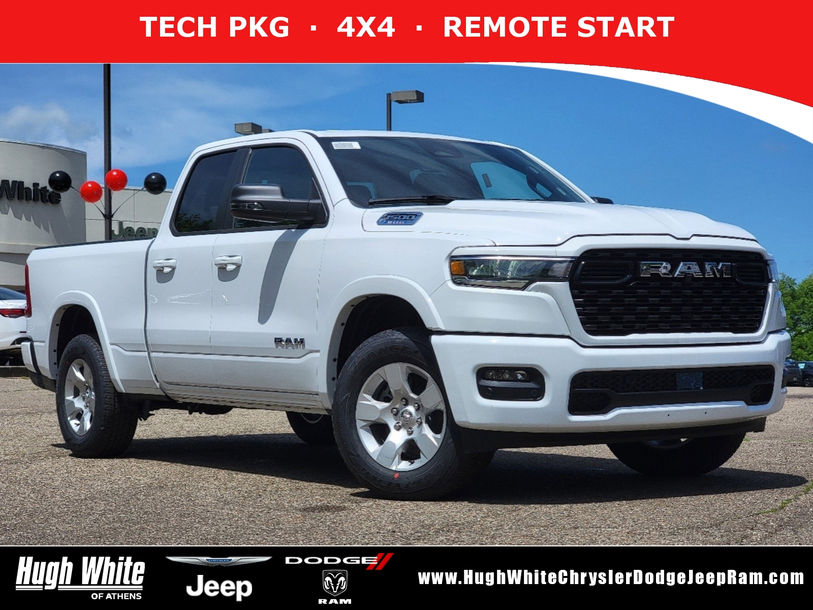 New, 2025 Ram 1500 Big Horn, White, 42250050-1