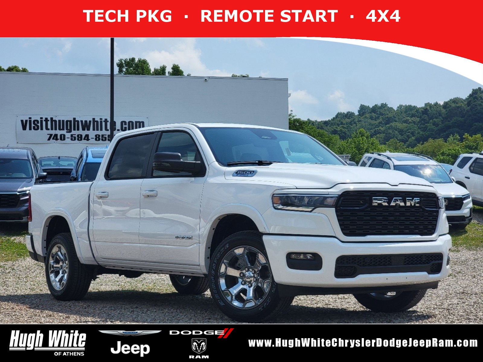 New, 2025 Ram 1500 Big Horn, White, 42250160