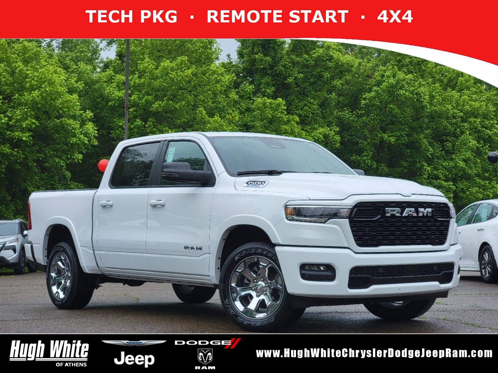 New, 2025 Ram 1500 Big Horn, White, 42250180