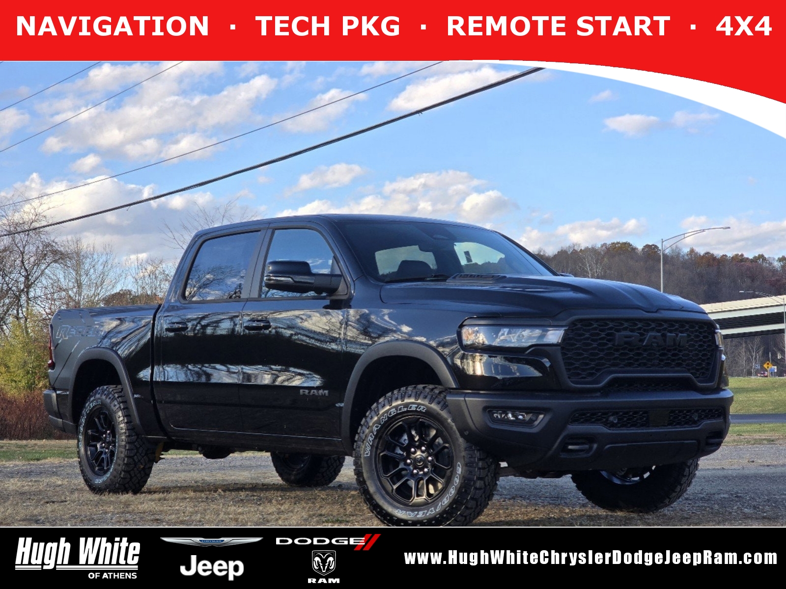 New, 2025 Ram 1500 Rebel, Black, 42250390